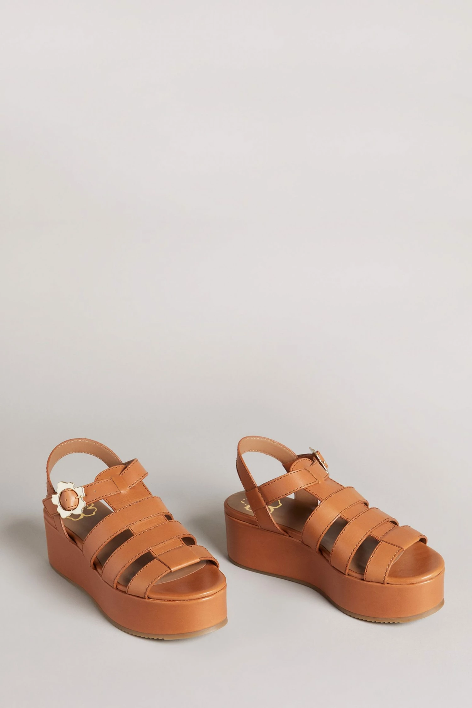 Ted Baker Ffayeta Light Brown Leather Fisherman Platform Sandals 5 Ted Baker Ffayeta Light Brown Leather Fisherman Platform Sandals - Image 3