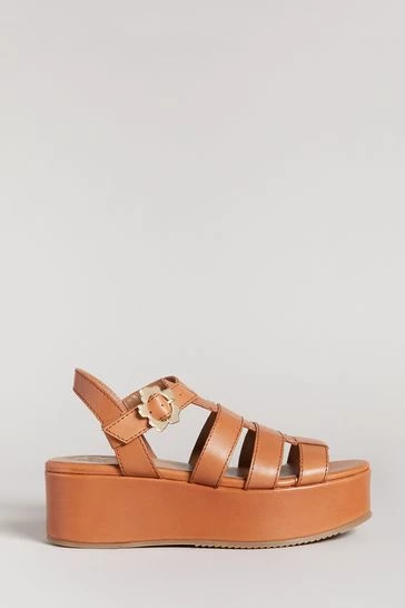 Ted Baker Ffayeta Light Brown Leather Fisherman Platform Sandals 7 Ted Baker Ffayeta Light Brown Leather Fisherman Platform Sandals - Image 5