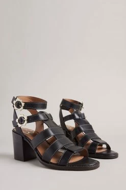 Ted Baker Tabaria Black Strappy Block Heeled Leather Sandals -tedbaker Shop Online unnamed file 5374