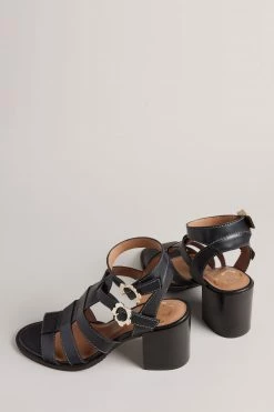 Ted Baker Tabaria Black Strappy Block Heeled Leather Sandals -tedbaker Shop Online unnamed file 5375