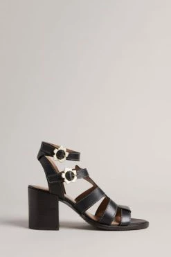 Ted Baker Tabaria Black Strappy Block Heeled Leather Sandals -tedbaker Shop Online unnamed file 5378