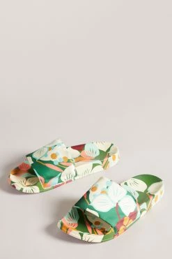 Ted Baker Paulah Emerald Sunburnt Floral Sliders -tedbaker Shop Online unnamed file 5410