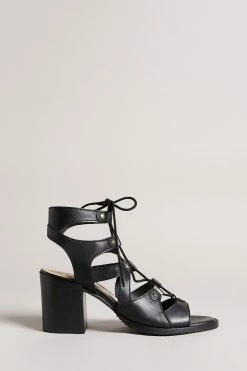 Ted Baker Lylla Black Block Heel Ghillie Sandal