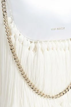 Ted Baker Tesser Cream Satin Tassel Evening Bag -tedbaker Shop Online unnamed file 544