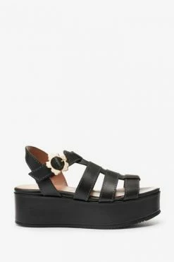 Ted Baker Ffayeta Black Leather Fisherman Platform Sandals -tedbaker Shop Online unnamed file 5451