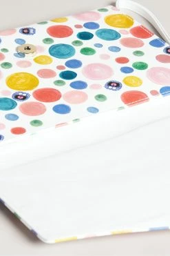 Ted Baker Macka White Flirty Texture Monster Spot Saffiano Pouch -tedbaker Shop Online unnamed file 5459