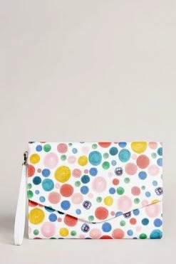 Ted Baker Macka White Flirty Texture Monster Spot Saffiano Pouch -tedbaker Shop Online unnamed file 5460
