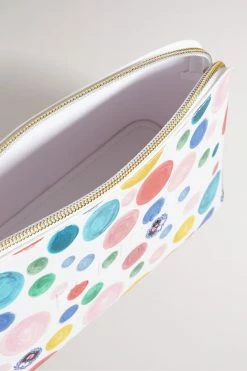Ted Baker Matila White Flirty Texture Monster Spot Makeup Bag -tedbaker Shop Online unnamed file 5511