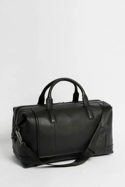 Ted Baker Mens Black Roocks Leather Holdall Bag -tedbaker Shop Online unnamed file 554