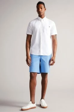 Ted Baker Mordon Blue Twill Drawstring Shorts