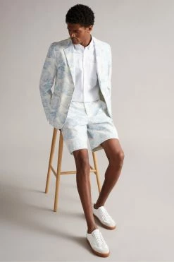 Ted Baker Orrell Blue Printed Canvas Shorts -tedbaker Shop Online unnamed file 5707