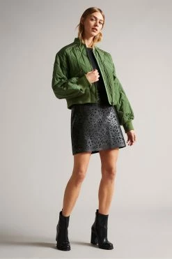 Ted Baker Keiss Black Cutwork Pleather Mini Skirt -tedbaker Shop Online unnamed file 5734