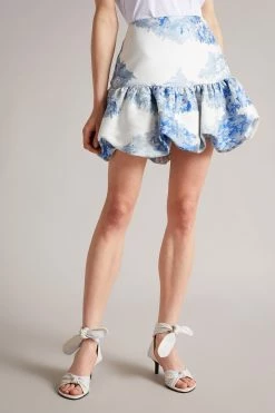 Ted Baker Pl-Blue Efra Puffball Mini Skirt