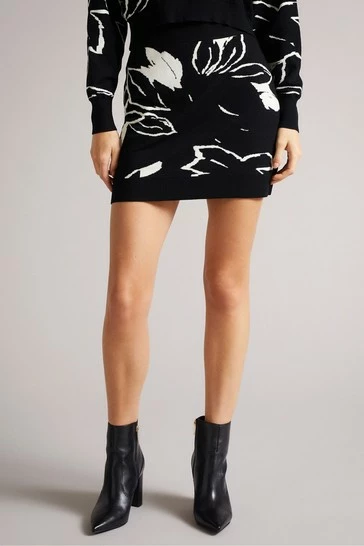 Ted Baker Rosiie Black Knitted Jacquard Skirt 7 Ted Baker Rosiie Black Knitted Jacquard Skirt - Image 5