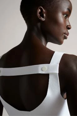 Ted Baker White Dress With Knit Bodice And Tulip Skirt -tedbaker Shop Online unnamed file 5779