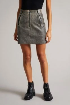 Ted Baker Pwr Black Mini Skirt With Zip -tedbaker Shop Online unnamed file 5800
