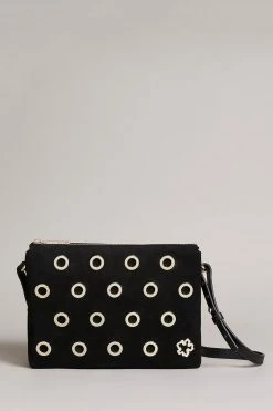 Best Seller 21 Ted Baker Mayzan Black Eyelet Detail Clutch Bag