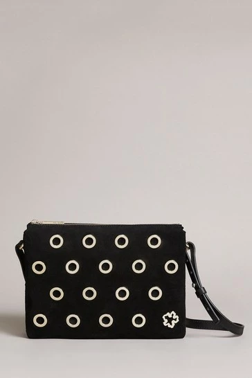 Ted Baker Mayzan Black Eyelet Detail Clutch Bag 8 Ted Baker Mayzan Black Eyelet Detail Clutch Bag - Image 6