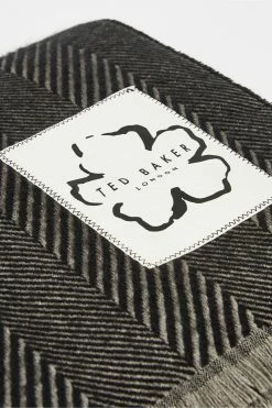 Ted Baker Hety Black Herringbone Scarf -tedbaker Shop Online unnamed file 5882