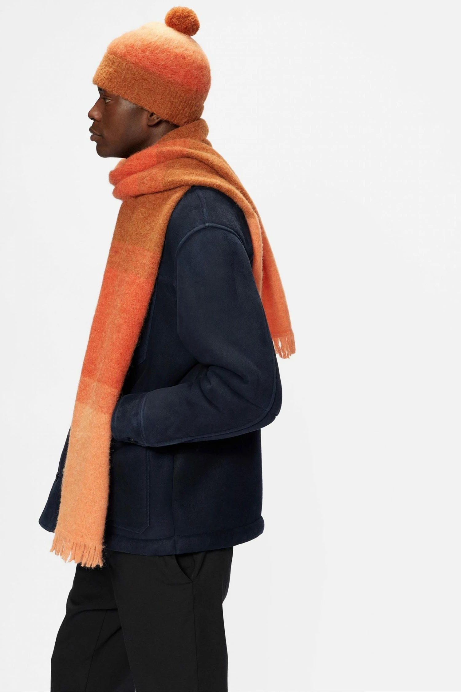 Ted Baker Orange Eppin Ombre Knit Scarf 4 Ted Baker Orange Eppin Ombre Knit Scarf - Image 2