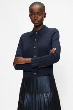 Ted Baker Blue Extonn Collared Cardigan