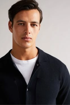 Ted Baker Mens Blue Abbeyrd Miliano Stitch Cardigan -tedbaker Shop Online unnamed file 5941