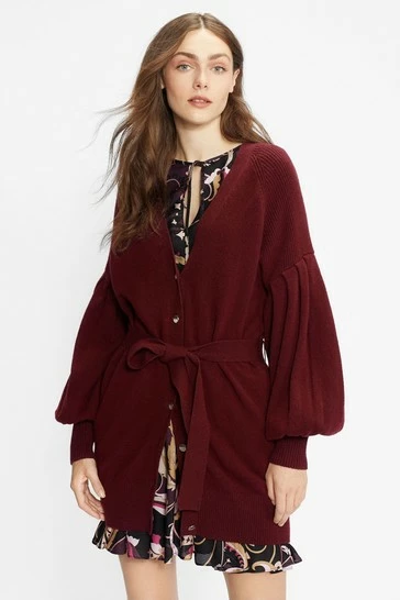 Ted Baker Purple Ttiiaa Pleat Detailed Longline Cardigan 8 Ted Baker Purple Ttiiaa Pleat Detailed Longline Cardigan - Image 6