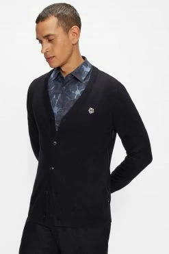 Ted Baker Blue Stepney Long Sleeve Core Cardigan