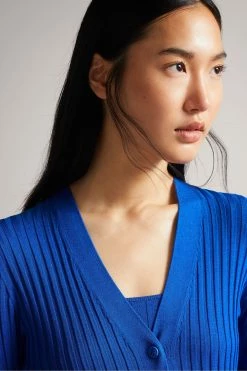 Ted Baker Blue Nardaa Brt-Blue Longline Cardigan -tedbaker Shop Online unnamed file 5970