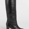 Ted Baker Black Allisan Leather Block Heel Knee Length Boots -tedbaker Shop Online unnamed file 5974