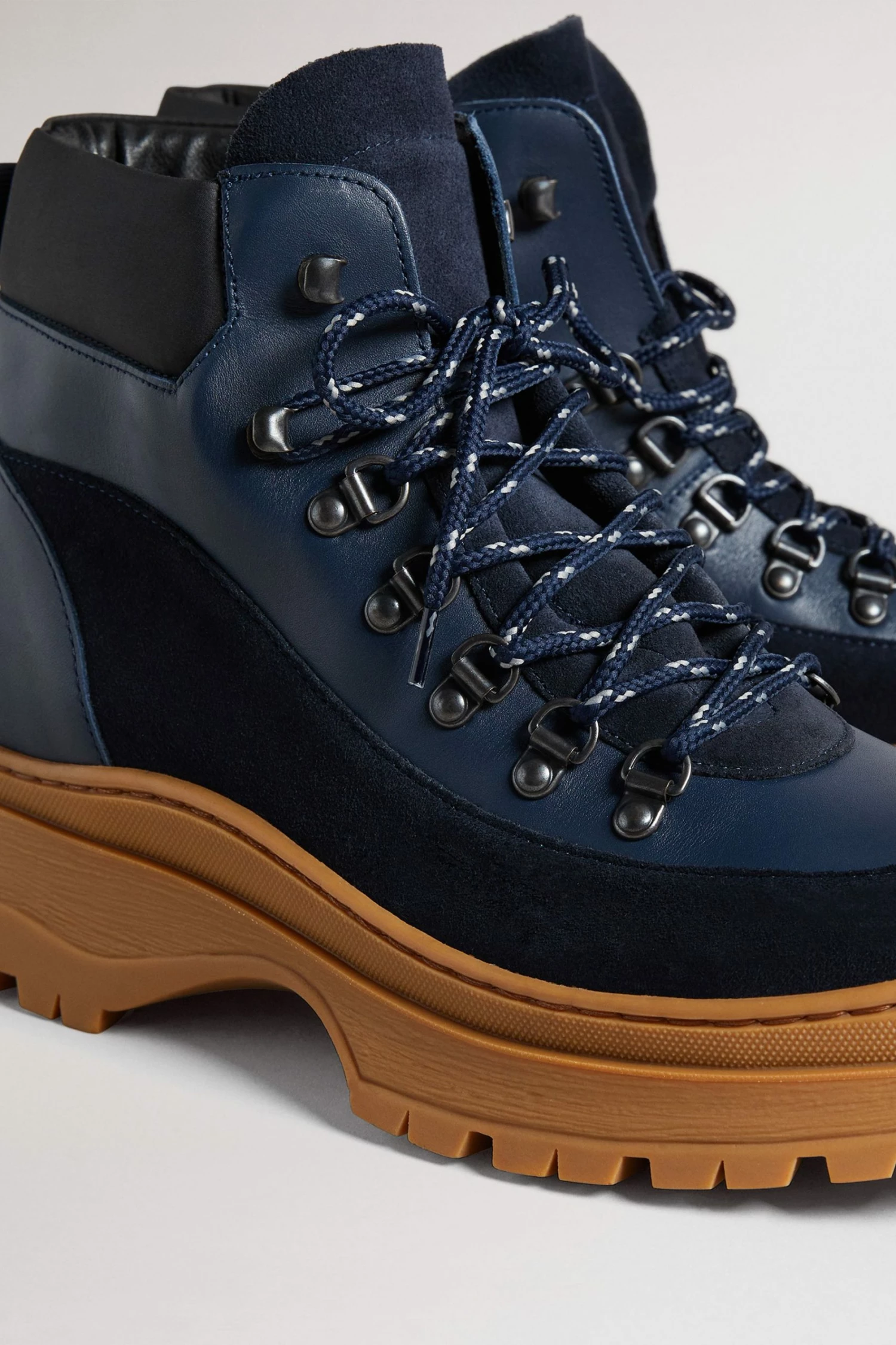 Ted Baker Mens Blue Westonn Chunky Hiker Boots 6 Ted Baker Mens Blue Westonn Chunky Hiker Boots - Image 4