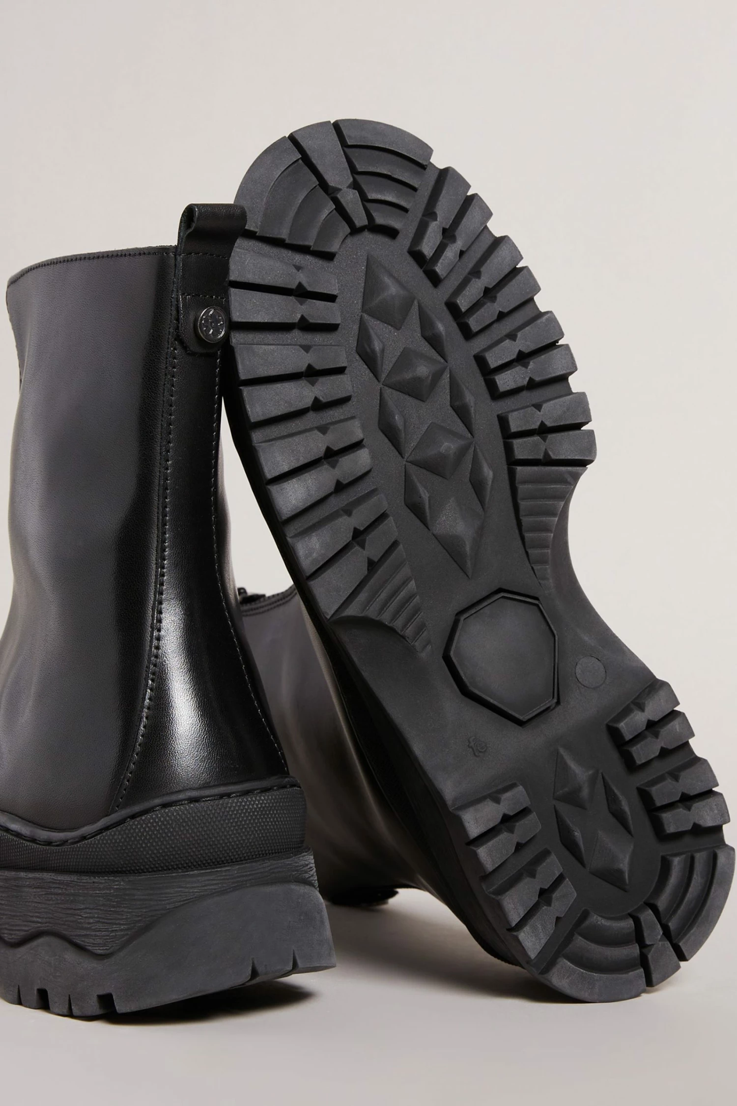 Ted Baker Black Aurelya Black Zip Front Chunky Boots 5 Ted Baker Black Aurelya Black Zip Front Chunky Boots - Image 3