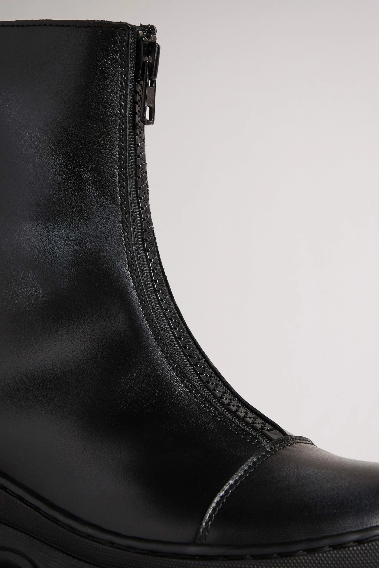 Ted Baker Black Aurelya Black Zip Front Chunky Boots 6 Ted Baker Black Aurelya Black Zip Front Chunky Boots - Image 4
