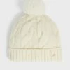 Ted Baker Hannss Chunky Cable Knitted Cream Bobble Hat -tedbaker Shop Online unnamed file 6030