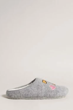 Ted Baker Grey Tebee Branded Mule Slippers -tedbaker Shop Online unnamed file 6074