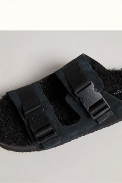 Ted Baker Dougie Black Suede Nylon Clip Two Strap Slippers -tedbaker Shop Online unnamed file 6091