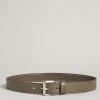 Ted Baker Turnr Grey Stitched Leather Belt -tedbaker Shop Online unnamed file 6126