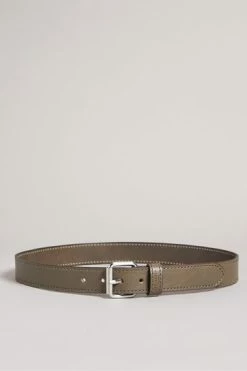 Ted Baker Turnr Grey Stitched Leather Belt -tedbaker Shop Online unnamed file 6130