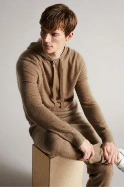 Ted Baker Brown Bannks Cashmere Hoodie -tedbaker Shop Online unnamed file 6133