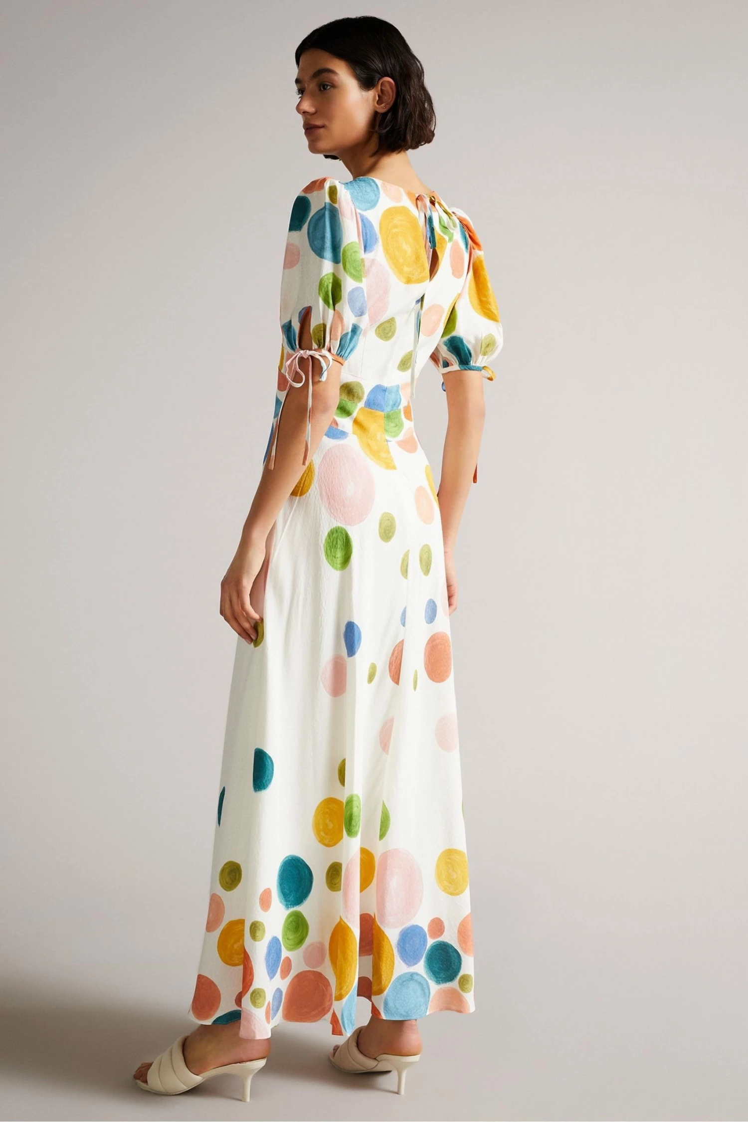 Ted Baker White Hunniy Tie Detail Midi Dress 4 Ted Baker White Hunniy Tie Detail Midi Dress - Image 2