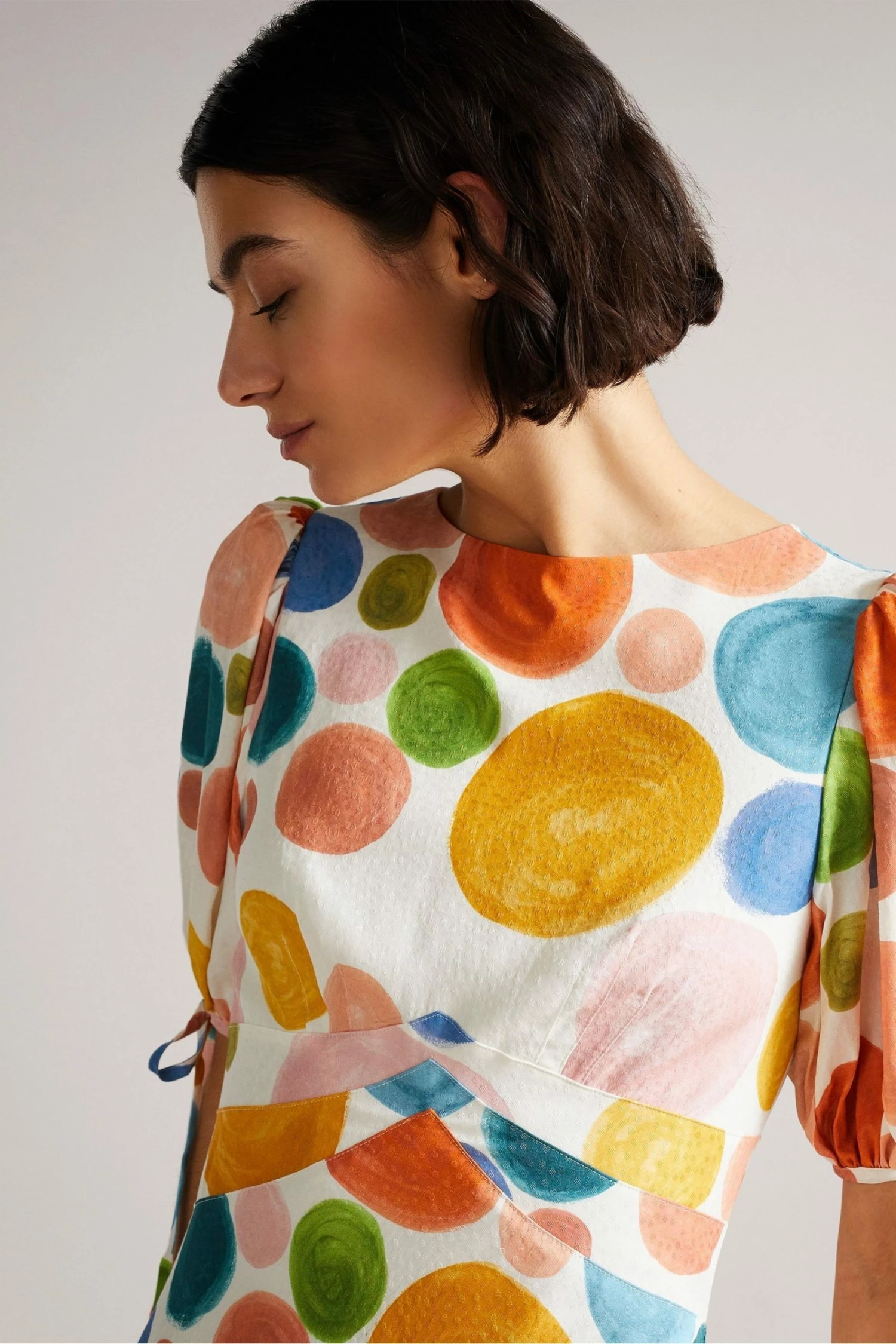 Ted Baker White Hunniy Tie Detail Midi Dress 5 Ted Baker White Hunniy Tie Detail Midi Dress - Image 3