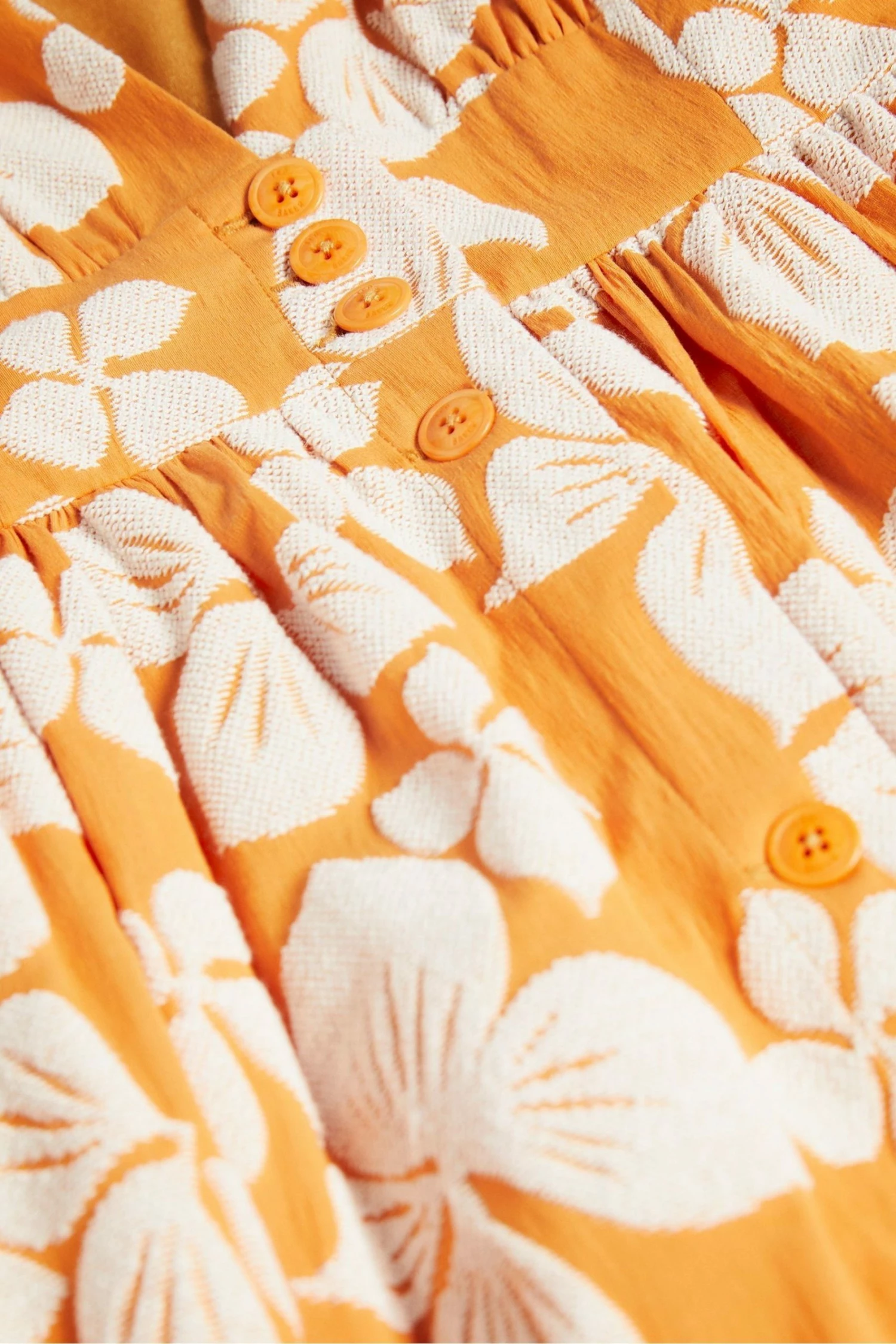 Ted Baker Cinthy Orange Button Front Jacquard Dress 7 Ted Baker Cinthy Orange Button Front Jacquard Dress - Image 5