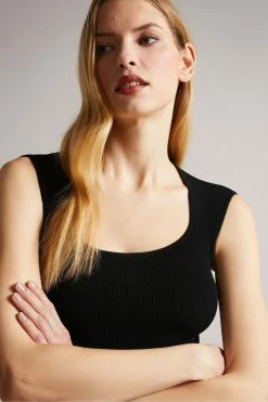 Ted Baker Judit Black Tulip Knitted Dress -tedbaker Shop Online unnamed file 768