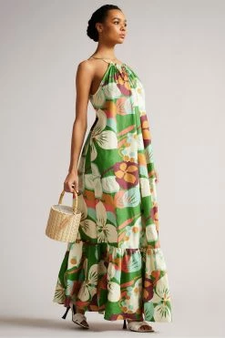 Ted Baker Green Dulina Strappy Linen Maxi Dress With Pleat Detail 12 Ted Baker Green Dulina Strappy Linen Maxi Dress With Pleat Detail -tedbaker Shop Online unnamed file 805