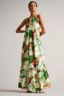 Ted Baker Green Dulina Strappy Linen Maxi Dress With Pleat Detail 13 Ted Baker Green Dulina Strappy Linen Maxi Dress With Pleat Detail -tedbaker Shop Online unnamed file 806