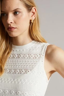 Ted Baker Maleko White Lace Stitch Dress -tedbaker Shop Online unnamed file 822