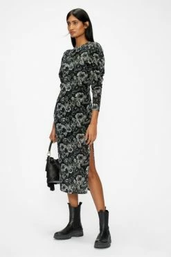 Ted Baker Black Alicah Devore Mesh Sleeve Detail Dress -tedbaker Shop Online unnamed file 853