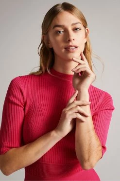 Ted Baker Red Viviiyy Deep-Pink Engineered Skater Dress 11 Ted Baker Red Viviiyy Deep-Pink Engineered Skater Dress -tedbaker Shop Online unnamed file 863