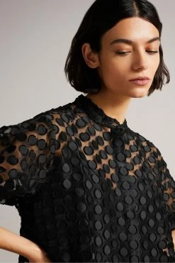 Ted Baker Oversized Nelanie Black Shirt Dress With Puff Sleeve 9 Ted Baker Oversized Nelanie Black Shirt Dress With Puff Sleeve -tedbaker Shop Online unnamed file 880