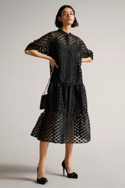 Ted Baker Oversized Nelanie Black Shirt Dress With Puff Sleeve 11 Ted Baker Oversized Nelanie Black Shirt Dress With Puff Sleeve -tedbaker Shop Online unnamed file 882